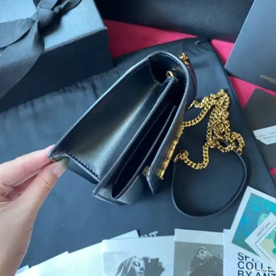 SUNSET YSL LEATHER SHINY CROCODILE-EMBOSSED IN 0611